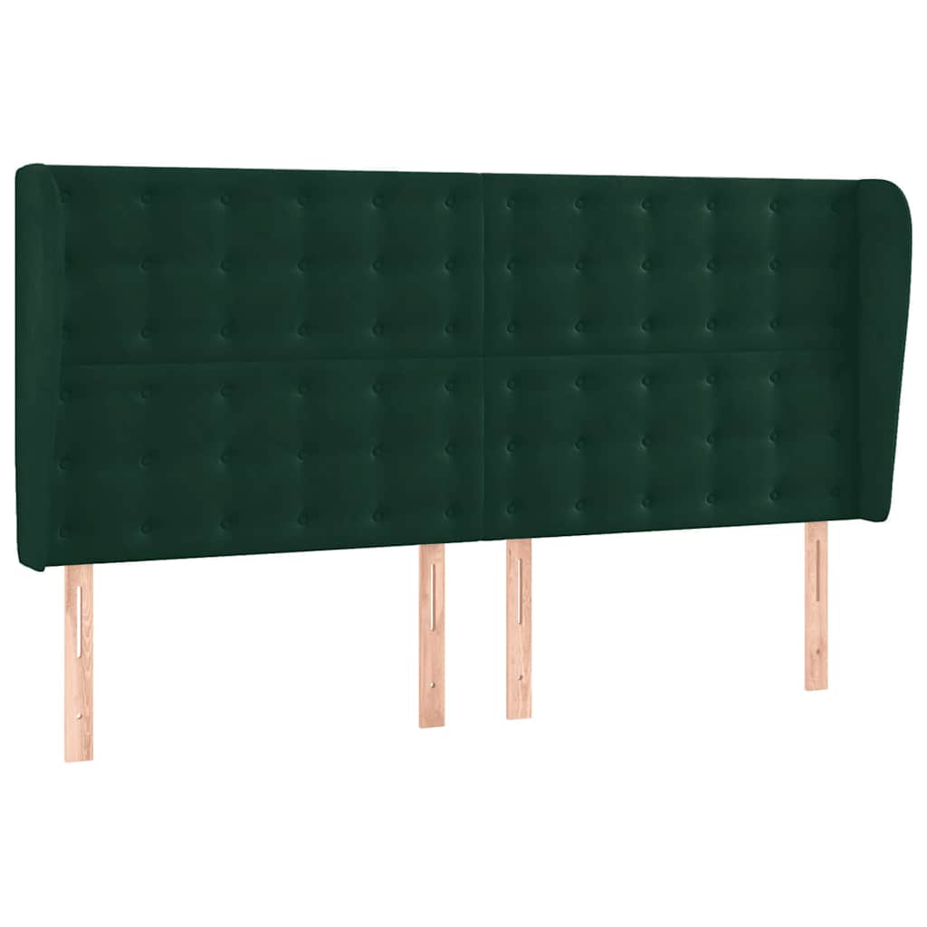 Boxspringbett mit Matratze & LED Dunkelgrün 160x200 cm Samt