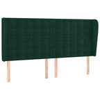Boxspringbett mit Matratze & LED Dunkelgrün 200x200 cm Samt