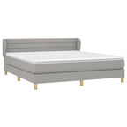 Boxspringbett mit Matratze Hellgrau 160x200 cm Stoff