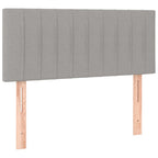 Boxspringbett mit Matratze Hellgrau 90x190 cm Stoff