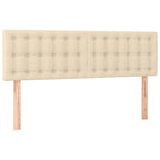 Boxspringbett mit Matratze Creme 140x200 cm Stoff