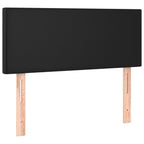 Boxspringbett mit Matratze Schwarz 90x200 cm Kunstleder