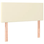 Boxspringbett mit Matratze Creme 100x200 cm Kunstleder