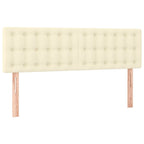 Boxspringbett mit Matratze Creme 140x190 cm Kunstleder