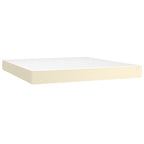 Boxspringbett mit Matratze Creme 180x200 cm Kunstleder