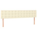 Boxspringbett mit Matratze Creme 180x200 cm Kunstleder