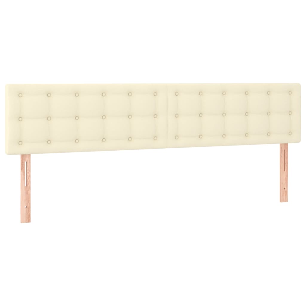 Boxspringbett mit Matratze Creme 180x200 cm Kunstleder