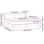 Boxspringbett mit Matratze Creme 180x200 cm Kunstleder