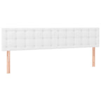 Boxspringbett mit Matratze Weiß 200x200 cm Kunstleder