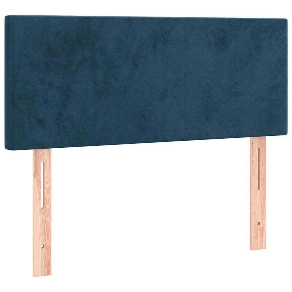Boxspringbett mit Matratze Dunkelblau 80x200 cm Samt