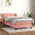 Boxspringbett mit Matratze Rosa 90x190 cm Samt