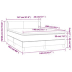 Boxspringbett mit Matratze Dunkelgrün 140x200 cm Samt