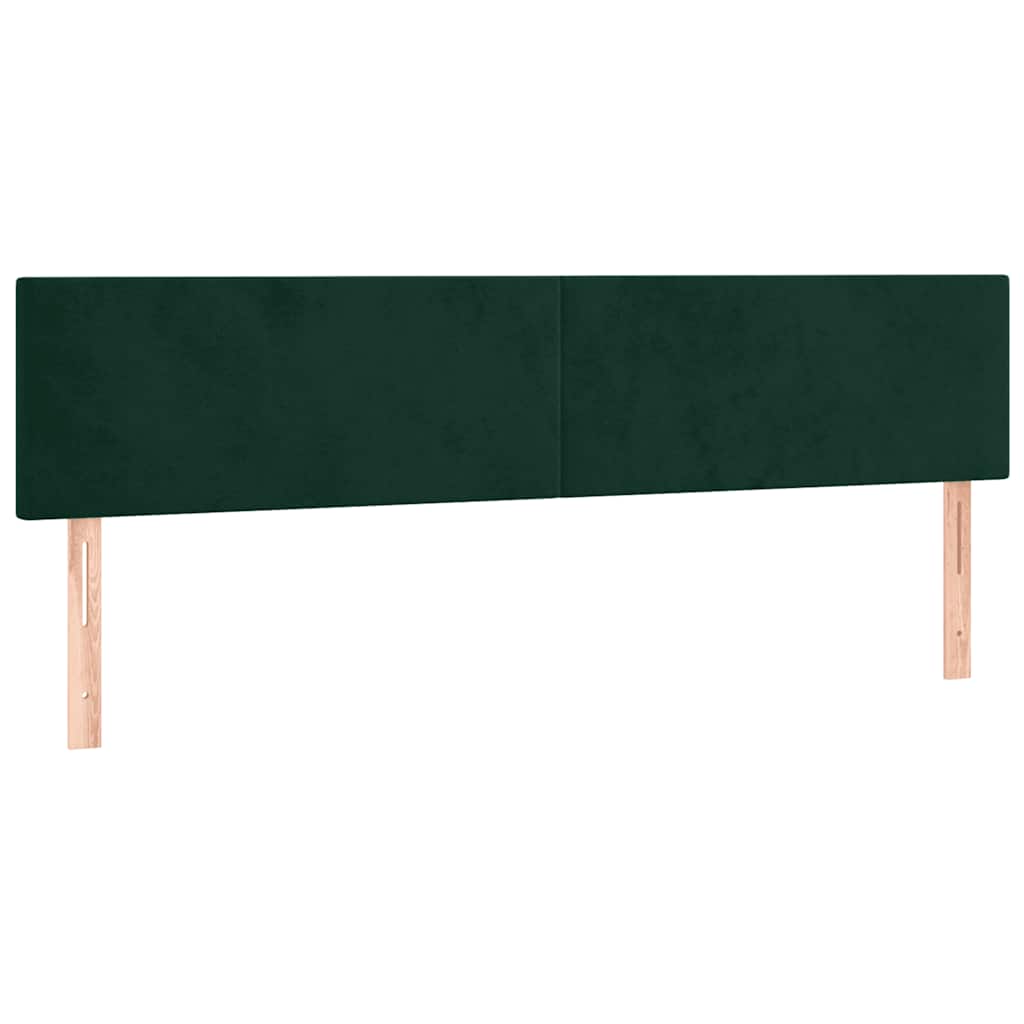 Boxspringbett mit Matratze Dunkelgrün 160x200 cm Samt