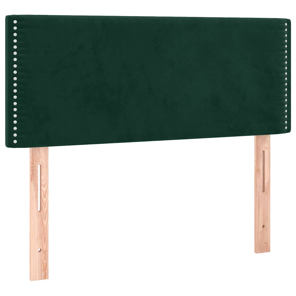 Boxspringbett mit Matratze Dunkelgrün 80x200 cm Samt