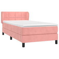 Boxspringbett mit Matratze Rosa 100x200 cm Samt