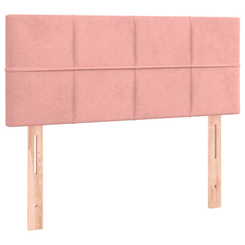 Boxspringbett mit Matratze Rosa 100x200 cm Samt