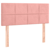 Boxspringbett mit Matratze Rosa 100x200 cm Samt