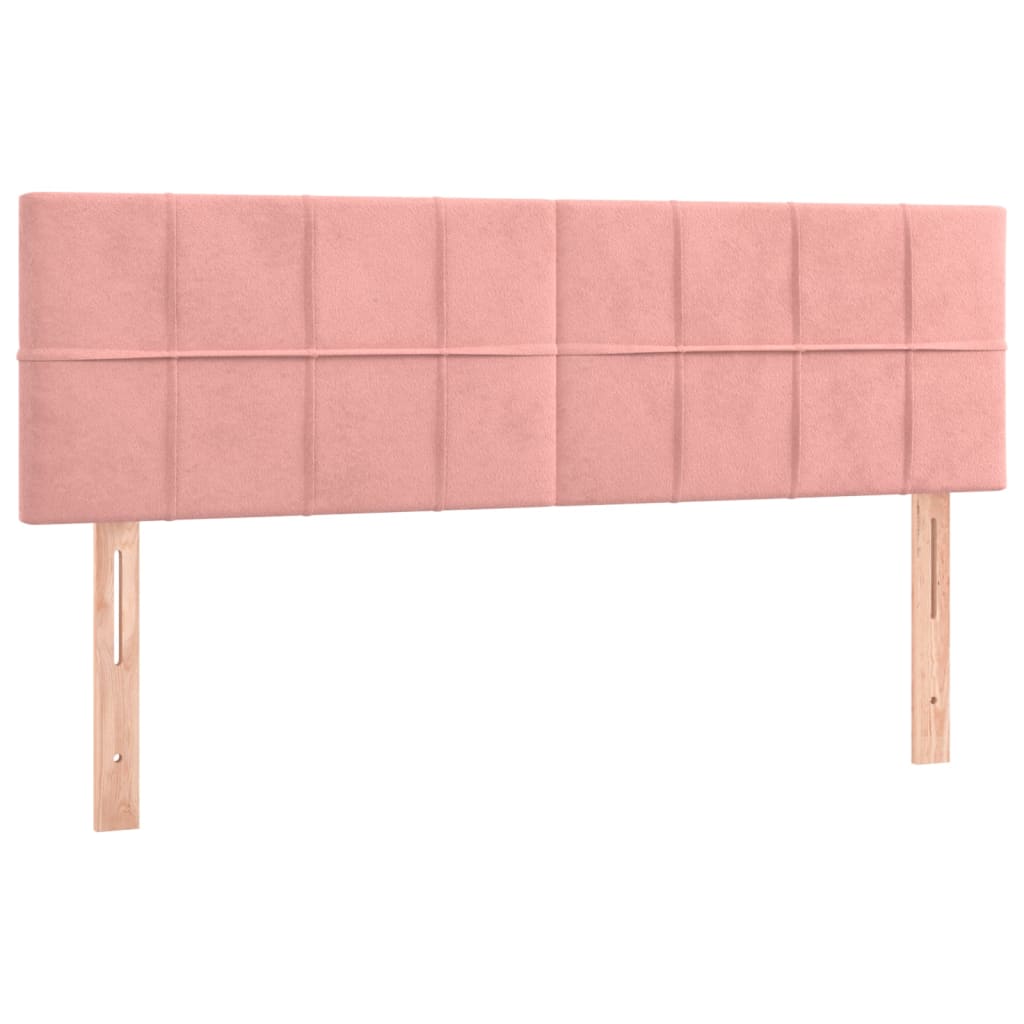 Boxspringbett mit Matratze Rosa 140x190 cm Samt