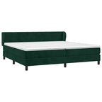 Boxspringbett mit Matratze Dunkelgrün 200x200 cm Samt
