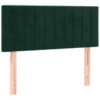 Boxspringbett mit Matratze Dunkelgrün 90x200 cm Samt