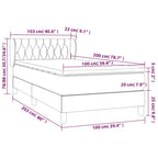 Boxspringbett mit Matratze Rosa 100x200 cm Samt