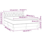 Boxspringbett mit Matratze Schwarz 140x200 cm Samt
