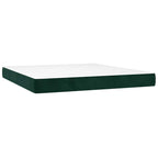 Boxspringbett mit Matratze Dunkelgrün 160x200 cm Samt