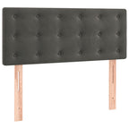 Boxspringbett mit Matratze Dunkelgrau 80x200 cm Samt