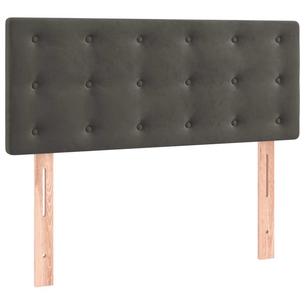Boxspringbett mit Matratze Dunkelgrau 90x190 cm Samt