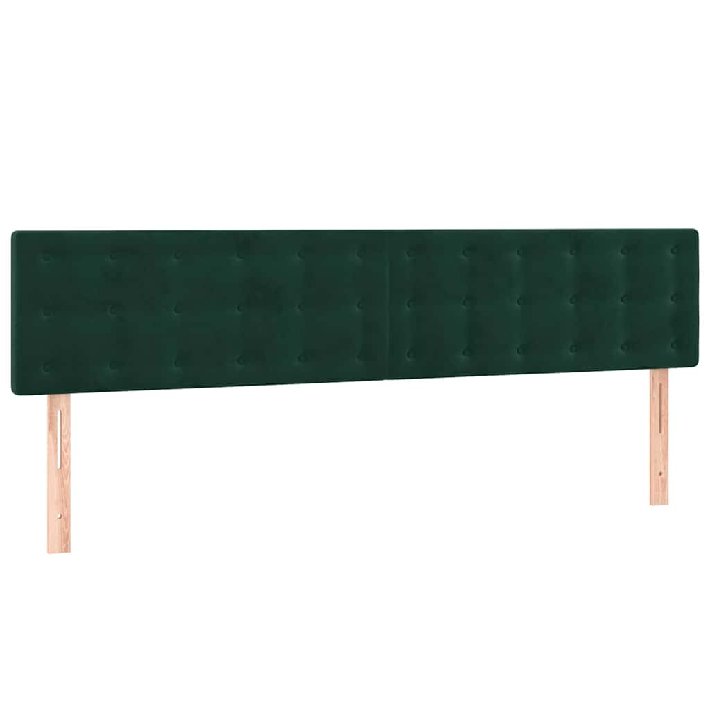 Boxspringbett mit Matratze Dunkelgrün 160x200 cm Samt