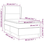 Boxspringbett mit Matratze Blau 80x200 cm Stoff