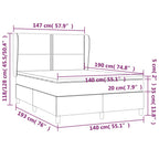 Boxspringbett mit Matratze Blau 140x190 cm Stoff
