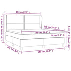 Boxspringbett mit Matratze Blau 180x200 cm Stoff