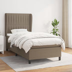 Boxspringbett mit Matratze Taupe 80x200 cm Stoff