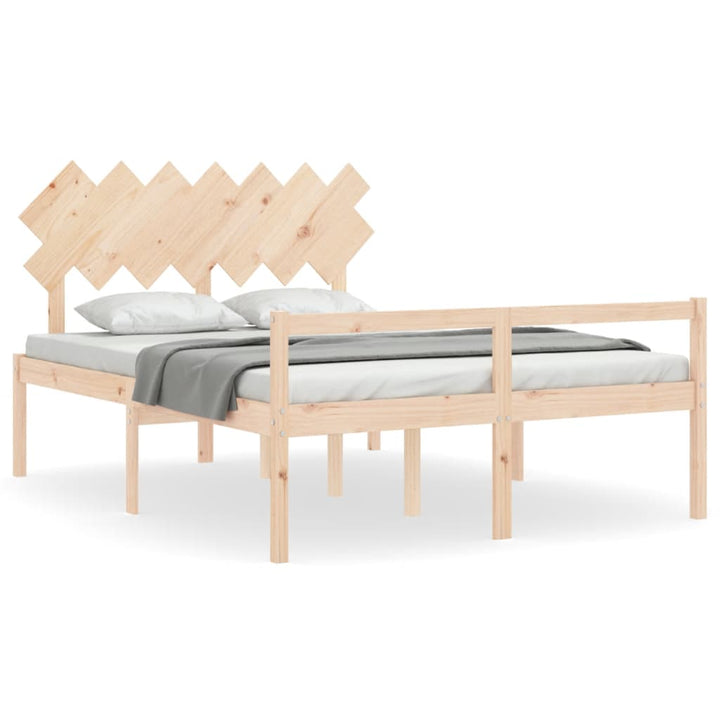 Seniorenbett mit Kopfteil 140x190 cm Massivholz