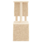Kratzbaum mit Sisal-Kratzsäulen Creme 86 cm