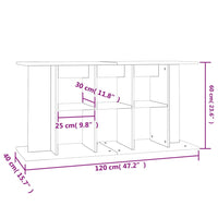 Aquariumständer Braun Eichen-Optik 120x40x60 cm Holzwerkstoff