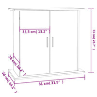 Aquariumständer Schwarz 81x36x73 cm Holzwerkstoff