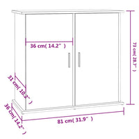 Aquariumständer Braun Eichen-Optik 81x36x73 cm Holzwerkstoff