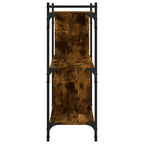 Bücherregal 3 Böden Räuchereiche 76x32x88 cm Holzwerkstoff