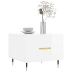 Couchtische 2 Stk. Hochglanz-Weiß 50x50x40 cm Holzwerkstoff