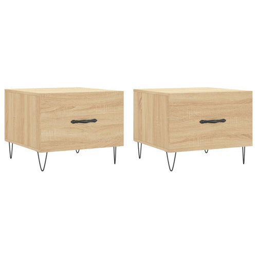 Couchtische 2 Stk. Sonoma-Eiche 50x50x40 cm Holzwerkstoff