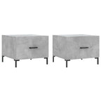 Couchtische 2 Stk. Betongrau 50x50x40 cm Holzwerkstoff