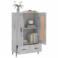 Highboard Betongrau 69,5x31x115 cm Holzwerkstoff