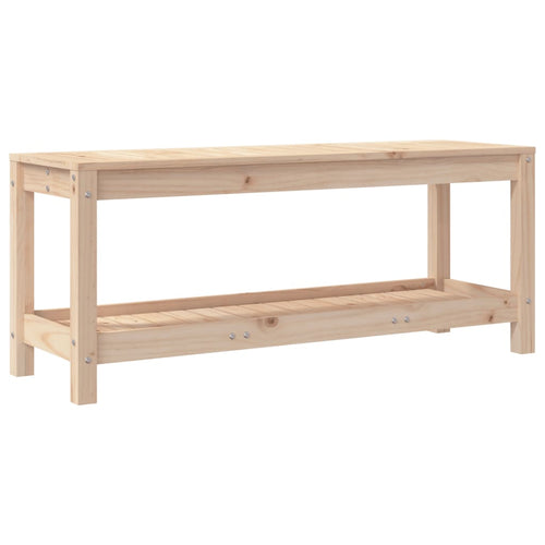 Gartenbank 108x35x45 cm Massivholz Kiefer