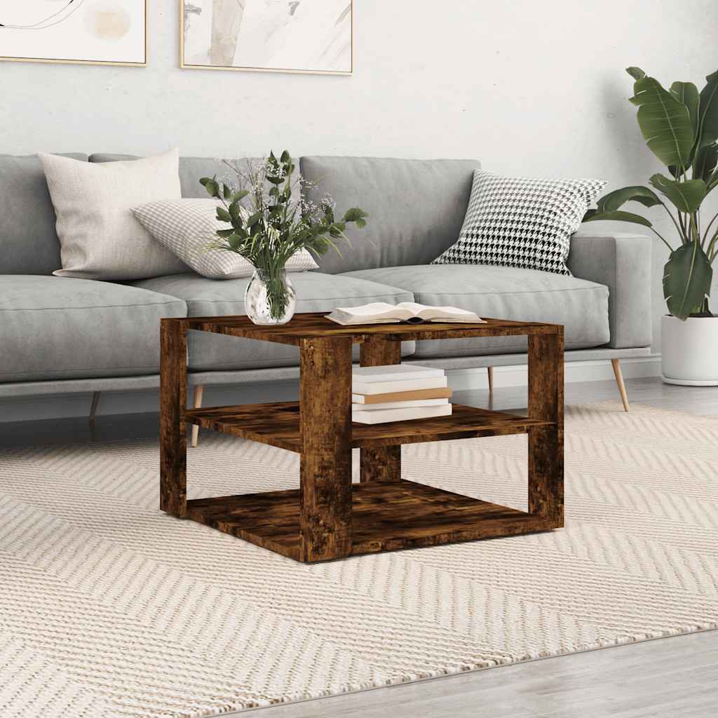 Couchtisch Räuchereiche 58x58x40 cm Holzwerkstoff