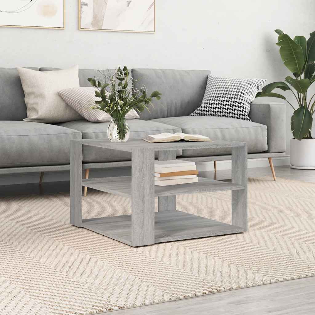 Couchtisch Grau Sonoma 58x58x40 cm Holzwerkstoff