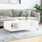 Couchtisch Hochglanz-Weiß 104x60x35 cm Holzwerkstoff
