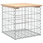 Gartenbank aus Gabionen 43x44x42 cm Massivholz Kiefer