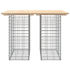 Gartentisch aus Gabionen 100x70x72 cm Massivholz Kiefer